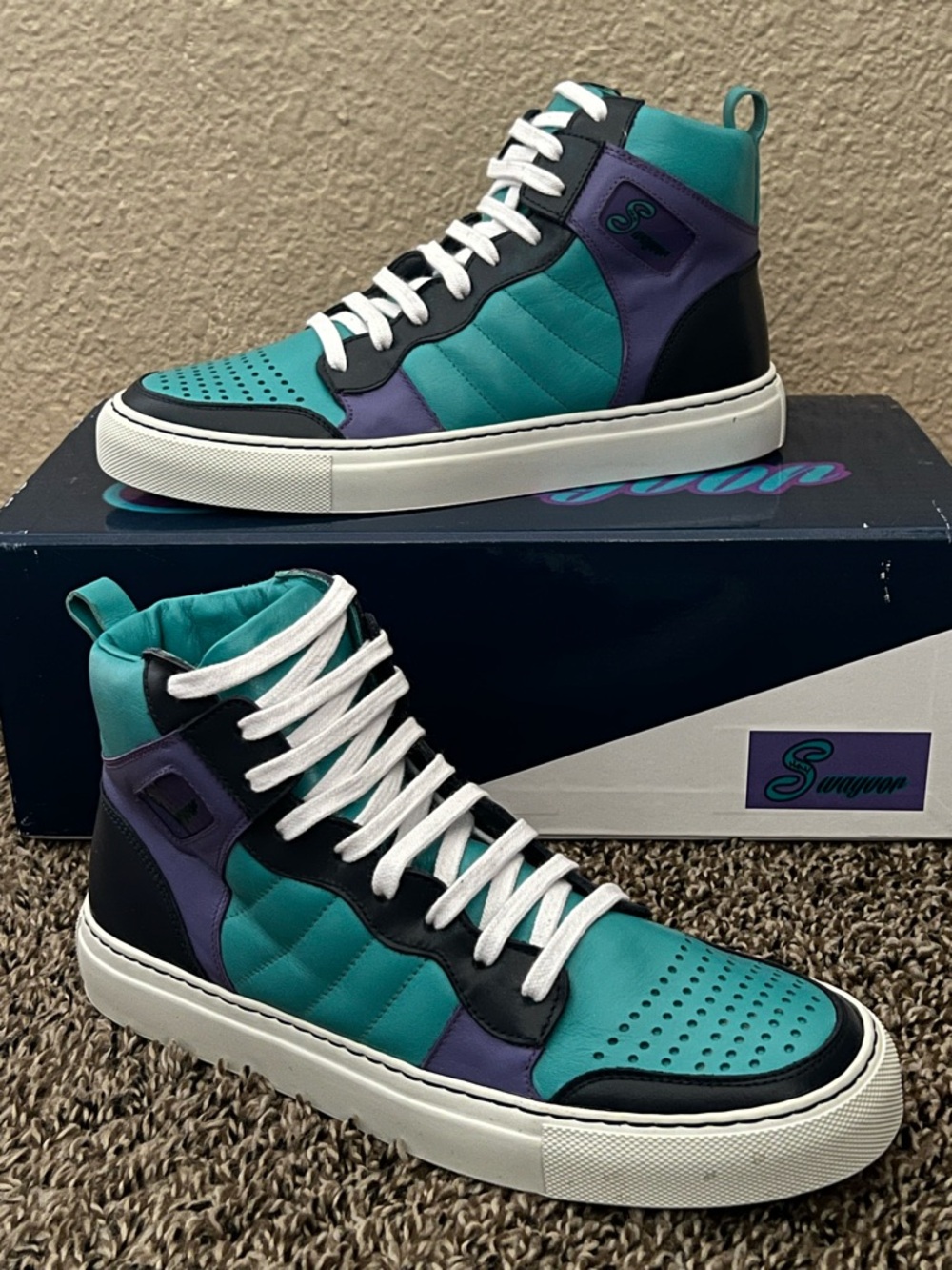 Women’s M.B.M. Swayvor Retro Design Leather Sneakers Made In Italy Size - 8